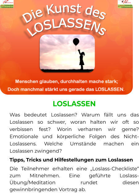 Vortrag Die Kunst des Loslassens